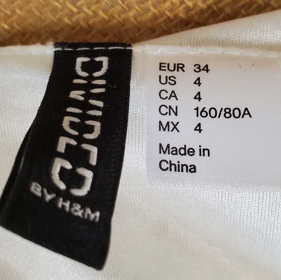 White Lace Dress/Tunic, Scallop Edge, H&M Sz 4 - Picture 3 of 6